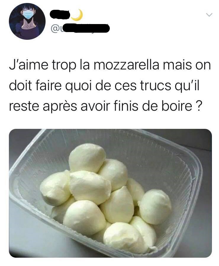 Ce jus dans le sachet de mozza, c’est quoi