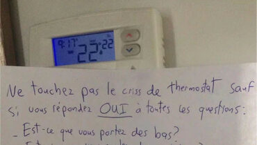 Un Père Qui Laisse Un Message Hilarant À Ses Enfants Sur Le Thermostat