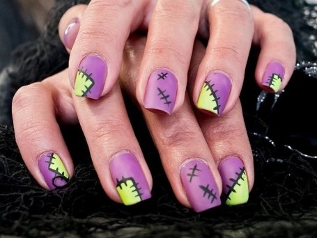 Ongles courts d'Halloween 
