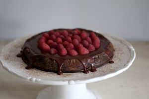 Gâteau au chocolat sans farine avec ganache