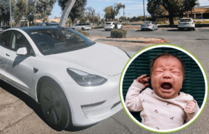 Une voiture Tesla se verrouille toute seule avec un bébé de …