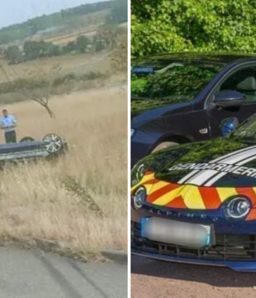 Accident spectaculaire : une voiture de la gendarmerie finit sur le toit à Epenoy