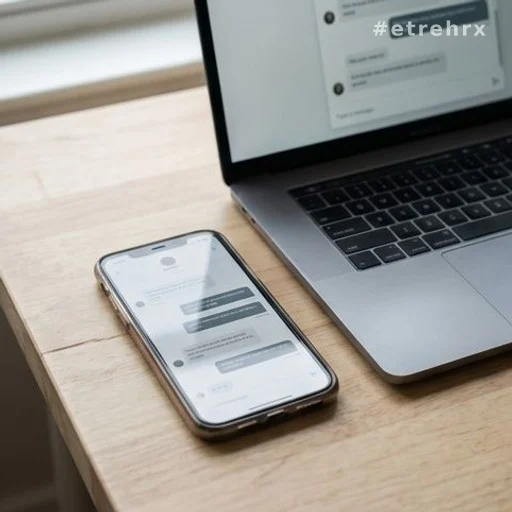 Interface de chat Claude AI sur smartphone et ordinateur portable