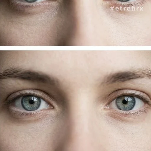 Yeux gris rares en gros plan, couleur associée à l'adaptabilité sociale