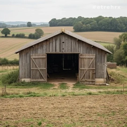 Hangar agricole rural dans le Gers où le corps de Lyhanna a été retrouvé
