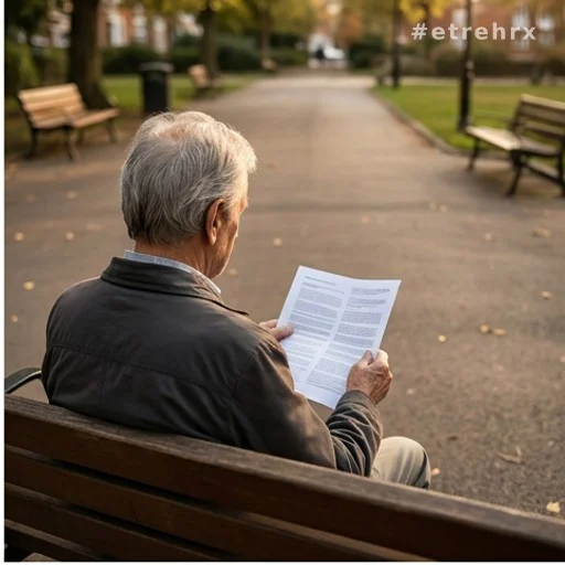 Personne âgée de dos sur un banc, taux de pauvreté des retraités en France