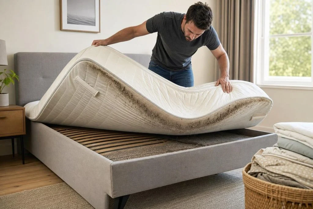 5 ans sans retourner son matelas: ce qui se cache dessous