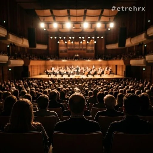 Salle de concert vue du public, présence lors d'un spectacle des Enfoirés