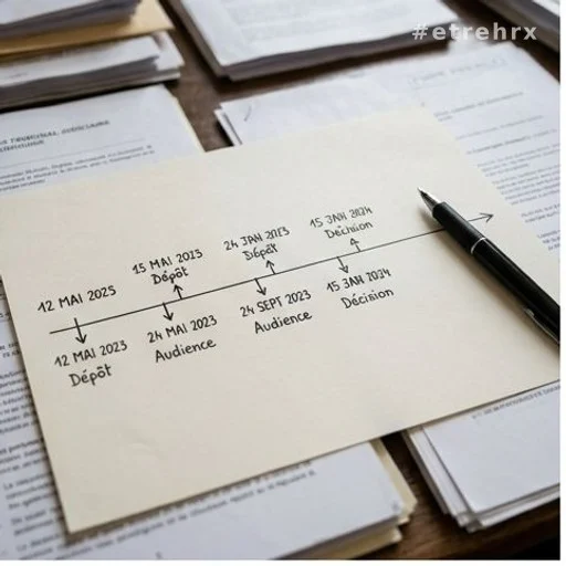 Frise chronologique de faits judiciaires sur plusieurs décennies, dossier pénal