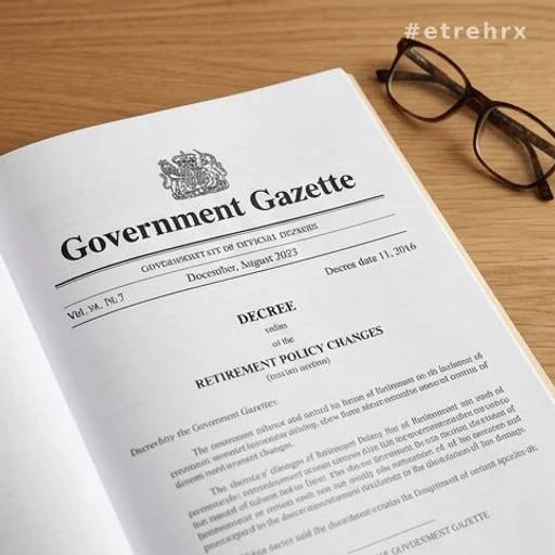 Décret officiel au Journal officiel sur un bureau, règles retraite carrière longue