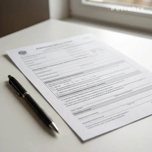 Formulaire administratif de demande d'allocation pour personne âgée posé sur un bureau