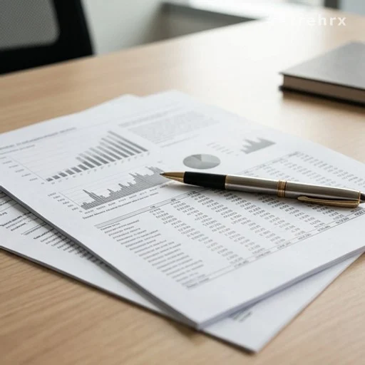 Résultats d'un sondage électoraux imprimés sur un bureau