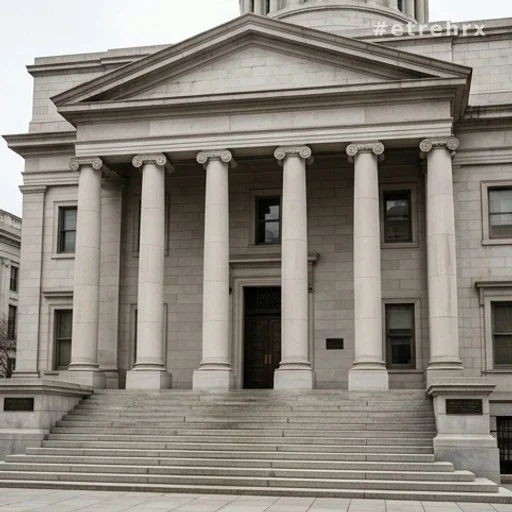 Façade d'un palais de justice lors d'une décision judiciaire importante