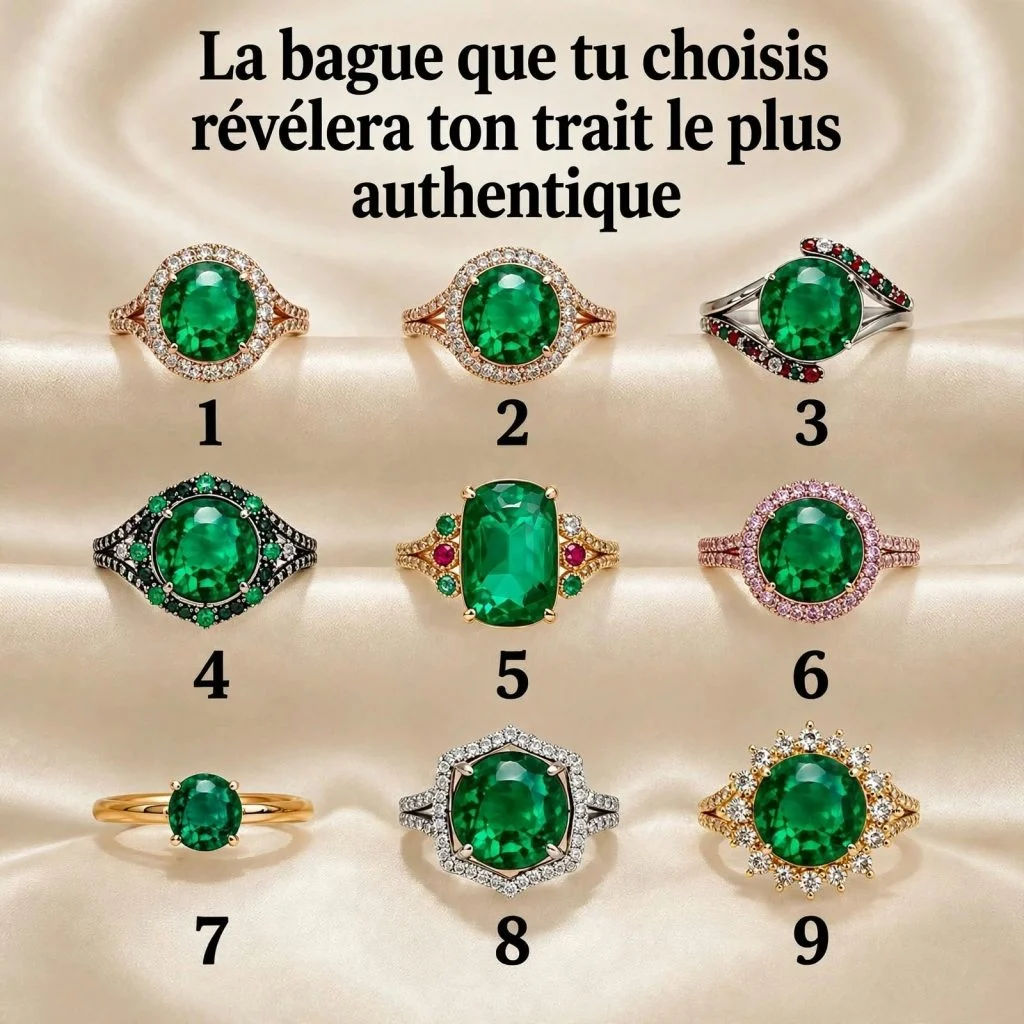 Test visuel: 9 bagues vertes pour révéler votre trait de caractère cover